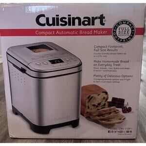 Cuisinart 2lb Compact Stainless Steel Bread Maker Light Silver - CBK-110P1